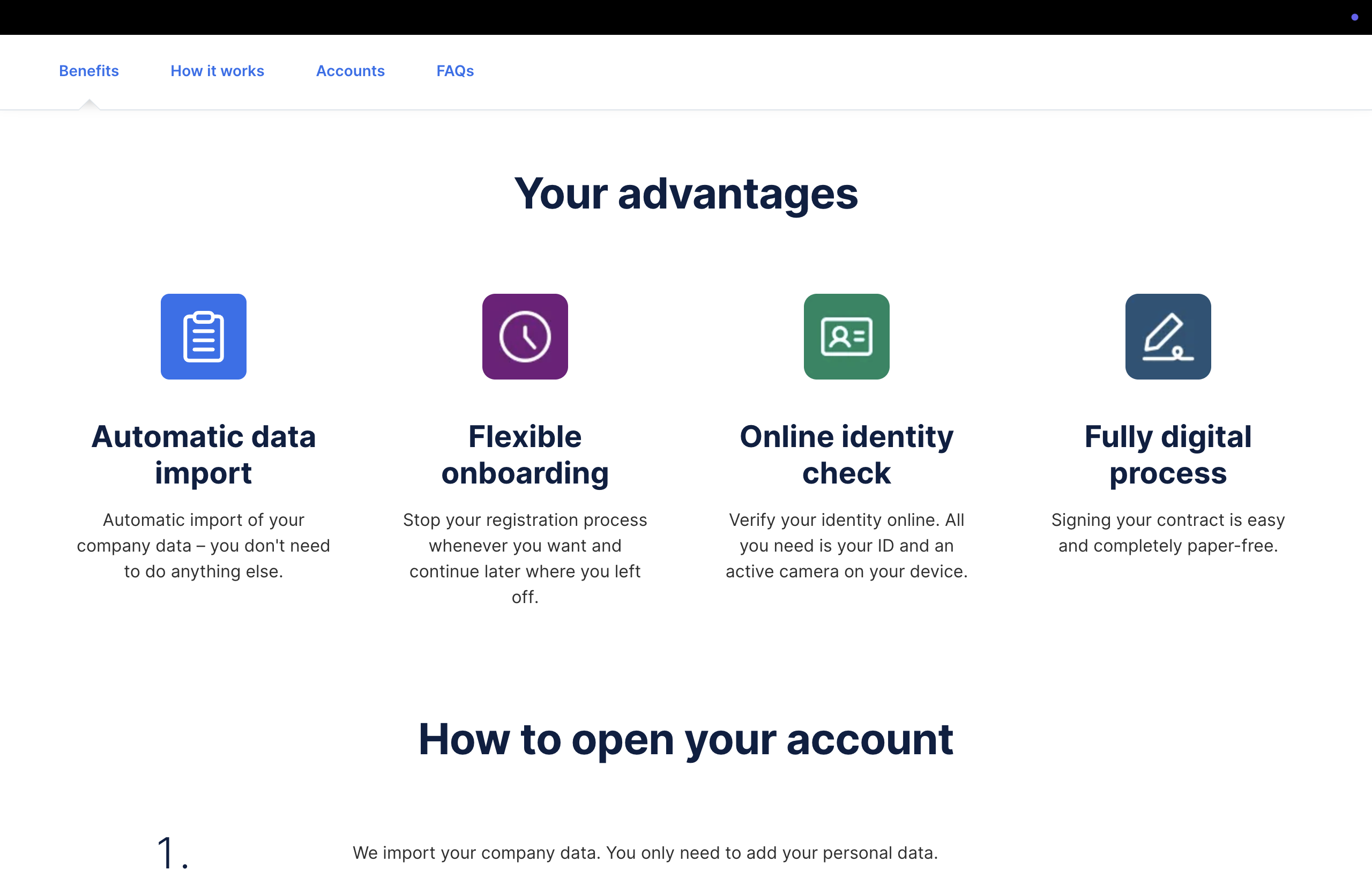 Landing page section 2